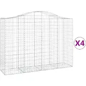vidaXL Gabions 4 pcs voûtés 200x50x140/160 cm en fer