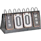 Sublime Market Connect Calendrier de bureau Blanc Noir 34 x 13 x 21 cm