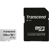 Transcend 300S - Carte mémoire flash (adaptateur inclus) - 256 Go - A1 / Video Class V30 / UHS-I U3 / Class10 - microSDXC