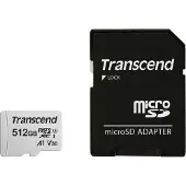 Transcend 300S - Carte mémoire flash (adaptateur inclus) - 512 Go - A1 / Video Class V30 / UHS-I U3 / Class10 - microSDXC