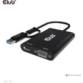 Club 3D CSV-1611 Club3D Adapter USB Typ C/A > HDMI / VGA St/Bu retail