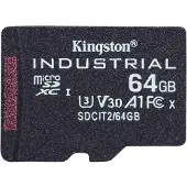 Kingston Industrial - Carte mémoire flash - 64 Go - A1 / Vidéo Class V30 / UHS-I U3 / Class10 - microSDXC UHS-I