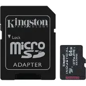 Kingston Industrial + Adapter 100 Mb/s 64gb Memory Card Noir