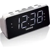 Lenco Cr-18 White Clock Radio Clair