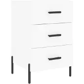 vidaXL Table de chevet blanc 40x40x66 cm bois d'ingénierie