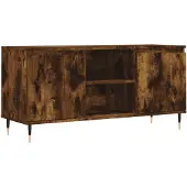 vidaXL Armoire TV chêne fumé 104x35x50 cm Bois composite
