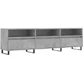 vidaXL Armoire TV gris béton 150x30x44,5 cm Bois composite