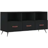 vidaXL Armoire TV noire 102x36x50 cm Bois composite