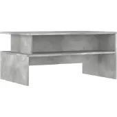 vidaXL Table basse gris béton 90x55x42,5 cm Bois composite