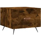 vidaXL Table basse chêne fumé 50x50x40 cm bois composite
