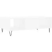 vidaXL Table basse blanche 104x60x35 cm Bois composite