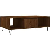 vidaXL Table basse marron imitation chêne 104x60x35 cm Bois composite