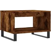vidaXL Table basse chêne fumé 60x50x40 cm bois composite