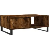 vidaXL Table basse chêne fumé 90x60x35 cm bois composite