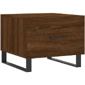 vidaXL Table basse marron imitation chêne 50x50x40 cm Bois composite