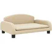 vidaXL Lit pour chien crème 70x45x30 cm Tissu