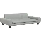 vidaXL Canapé pour enfants gris clair 100x54x33 cm velours