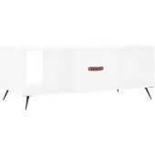 vidaXL Table basse blanche 102x50x40 cm Bois composite