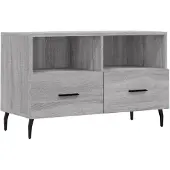 vidaXL Armoire TV Gris Sonoma 80x36x50 cm Bois composite