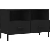 vidaXL Armoire TV noire 80x36x50 cm Bois composite