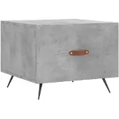 vidaXL Table basse gris béton 50x50x40 cm Bois composite