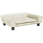 vidaXL Canapé pour enfants Crème 70x45x26 cm Velours
