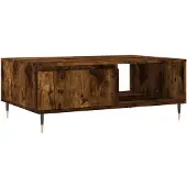 vidaXL Table basse chêne fumé 90x60x35 cm bois composite