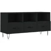 vidaXL Armoire TV noire 102x36x50 cm Bois composite