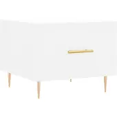 vidaXL Table basse blanche 50x50x40 cm bois composite