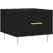 vidaXL Table basse noire 50x50x40 cm bois composite