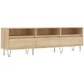 vidaXL Armoire TV Chêne Sonoma 150x30x44,5 cm Matériau dérivé du bois