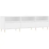 vidaXL Armoire TV blanc 150x30x44,5 cm Bois composite