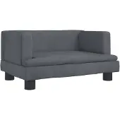 vidaXL Hundekorb 60x40x30 cm Samt dunkelgrau