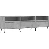 vidaXL Armoire TV gris béton 150x30x44,5 cm Bois composite
