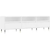 vidaXL Armoire TV blanc 150x30x44,5 cm Bois composite