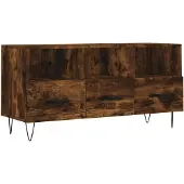 vidaXL Armoire TV chêne fumé 102x36x50 cm Bois composite