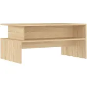 vidaXL Table basse en chêne soona 90x55x42,5 cm Matériau dérivé du bois
