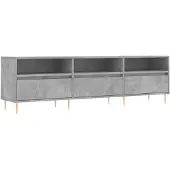vidaXL Armoire TV gris béton 150x30x44,5 cm Bois composite