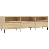 vidaXL Armoire TV Chêne Sonoma 150x30x44,5 cm Matériau dérivé du bois