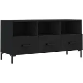 vidaXL Armoire TV noire 102x36x50 cm Bois composite