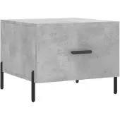 vidaXL Table basse gris béton 50x50x40 cm Bois composite