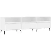 vidaXL Armoire TV blanc 150x30x44,5 cm Bois composite