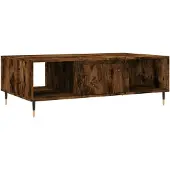 vidaXL Table basse chêne fumé 104x60x35 cm bois composite