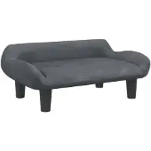 vidaXL Lit pour chien gris foncé 70x40x24 cm velours