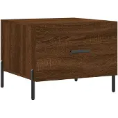 vidaXL Table basse marron imitation chêne 50x50x40 cm Bois composite