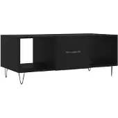 vidaXL Table basse noire 102x50x40 cm Bois composite