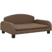 vidaXL Lit pour chien Marron 70x45x30 cm Tissu