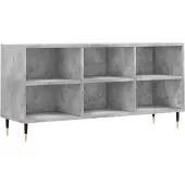 vidaXL Armoire TV gris béton 103,5x30x50 cm Bois composite