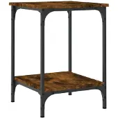 vidaXL Table basse chêne fumé 40x40x55 cm bois composite