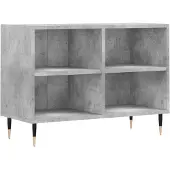 vidaXL Armoire TV gris béton 69,5x30x50 cm Bois composite